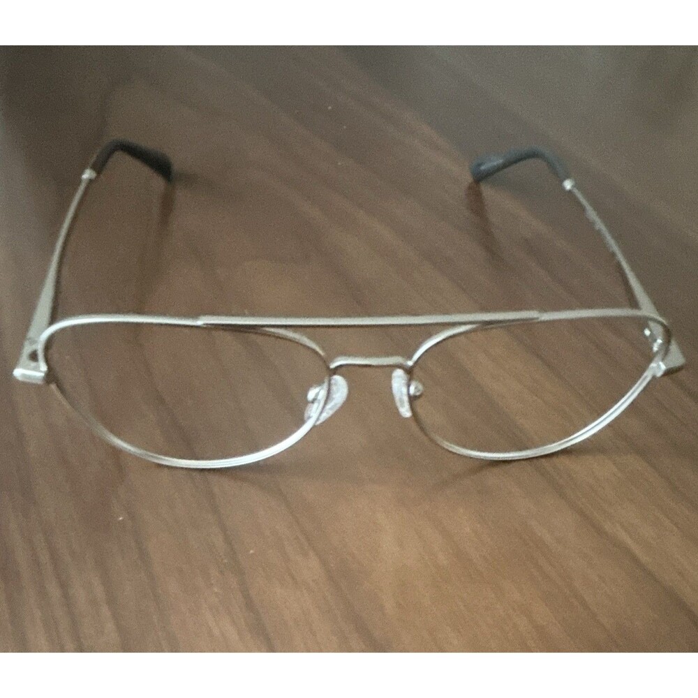 Look Optic Cooper Aviator Full Rim Metal Eyeglasses Frames Silver 56-16-140